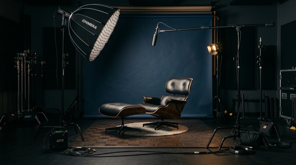 A CPG advisor captured in a polished interview-film studio